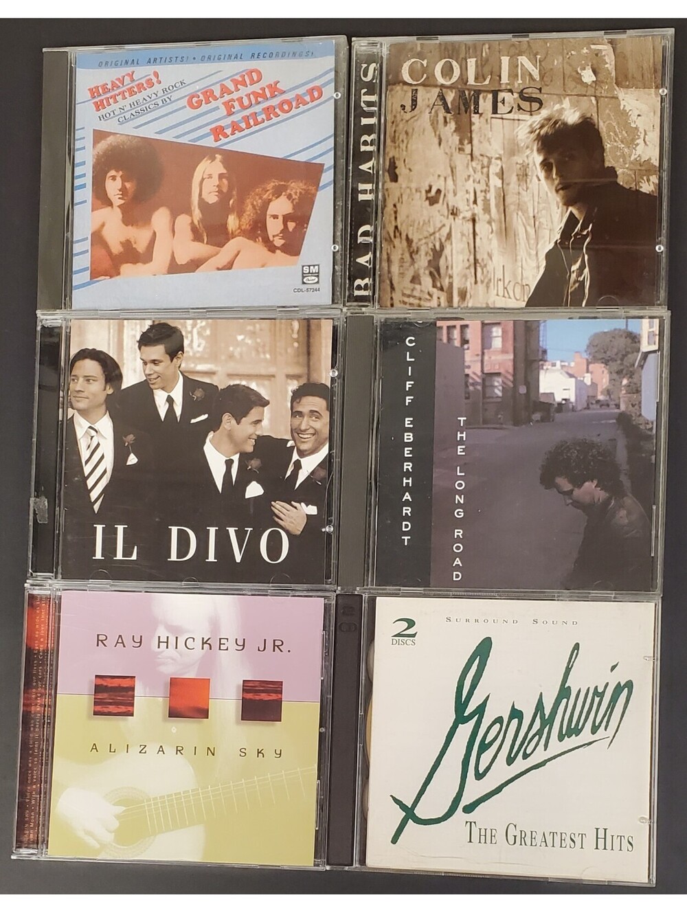 Mixed CD Collection: Grand Funk Railroad Colin James Il Divo Cliff Eberhardt+ VG